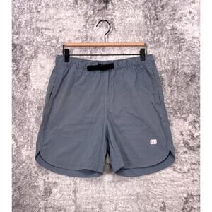 TOPO Designs River Shorts Medium Mens Gray Nylon Belted